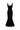 Black Floral Garden Non-Sleeves Mermaid Midi Dress
