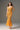 Orange Floral Garden Non-Sleeves Mermaid Midi Dress