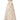 Light Pink Clustered Floral Brocade And Light Brown Silk Taffeta A-Line Dress With Draped Details - IHF STUDIO