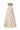 Light Pink Clustered Floral Brocade And Light Brown Silk Taffeta A-Line Dress With Draped Details - IHF STUDIO