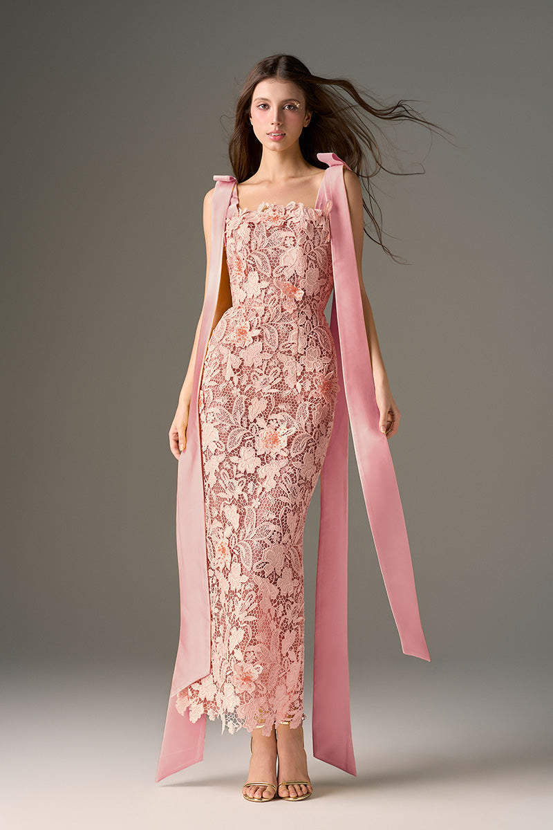 pink column dress LONG WITH SEQUINS Do not know where to get a perfect dress for your event MNM Couture Style N0660 -