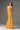 Orange Floral Vine Lace Mermaid Dress with Cupped and Cut-Out Waist
