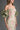 Light Pink Clustered Floral Brocade And Light Brown Silk Taffeta Midi Column Dress With Puff Sleeves - IHF STUDIO