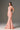 Light Pink Maxi Floral Garden Lace Dress with Halter neck and Waist Cut-Out details