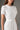 White Sequin Floral Lace Short-Sleeve A-Line Dress With Silk Taffeta