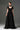 Black Floral Garden Lace Maxi A-line Dress With U-neck - IHF STUDIO