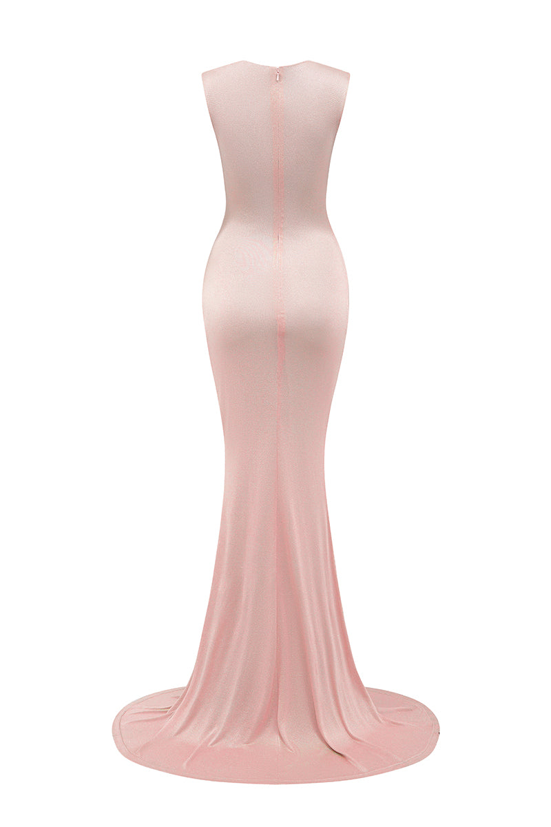 Asymmetric Ruched Jersey Maxi Dress IHF STUDIO Asymmetric Ruched Jersey Maxi Dress IHF STUDIO