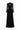Black Vine Floral Lace Long-Sleeve Maxi Dress With Heart Cutout, Balloon Drawstring