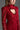 Red Vine Floral Lace Long-Sleeve Maxi Dress With Heart Cutout, Balloon Drawstring