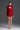 Red Vine Floral Lace Long-Sleeve Mini Dress With Heart Cutout, Balloon Drawstring