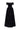 Black Velvet Maxi Dress With Ruffle Details And Heart-Shaped Embellishment