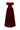 Dark Red Velvet Maxi Dress With Ruffle Details And Heart-Shaped Embellishment