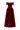 Dark Red Velvet Maxi Dress With Ruffle Details And Heart-Shaped Embellishment