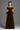 Brown Velvet Maxi Dress With Ruffle Details And Heart-Shaped Embellishment - IHF STUDIO