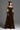 Brown Velvet Maxi Dress With Ruffle Details And Heart-Shaped Embellishment - IHF STUDIO