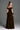 Brown Velvet Maxi Dress With Ruffle Details And Heart-Shaped Embellishment - IHF STUDIO