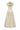Light Pink Clustered Floral Brocade And Light Brown Silk Taffeta A-Line Dress With Mini Cape - IHF STUDIO