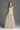 Light Pink Clustered Floral Brocade And Light Brown Silk Taffeta A-Line Dress With Mini Cape - IHF STUDIO