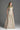 Light Pink Clustered Floral Brocade And Light Brown Silk Taffeta A-Line Dress With Mini Cape - IHF STUDIO