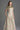 Light Pink Clustered Floral Brocade And Light Brown Silk Taffeta A-Line Dress With Mini Cape - IHF STUDIO