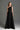Black Tiny Floral Mesh Lace One-Shoulder A-Line Dress With Draped Tulle Details - IHF STUDIO