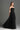 Black Tiny Floral Mesh Lace Bustier Maxi A-Line Dress With Draped Tulle Details - IHF STUDIO