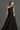 Black Tiny Floral Mesh Lace One-Shoulder A-Line Dress With Draped Tulle Details - IHF STUDIO