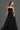 Black Tiny Floral Mesh Lace Bustier Maxi A-Line Dress With Draped Tulle Details - IHF STUDIO