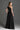 Black Tiny Floral Mesh Lace One-Shoulder A-Line Dress With Draped Tulle Details - IHF STUDIO