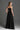 Black Tiny Floral Mesh Lace Bustier Maxi A-Line Dress With Draped Tulle Details - IHF STUDIO
