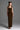 Brown Lyon Velvet Midi Column Dress With Heart-Shaped Neck And Crystal Embellishment - IHF STUDIO