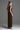Brown Lyon Velvet Midi Column Dress With Heart-Shaped Neck And Crystal Embellishment - IHF STUDIO