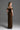Brown Lyon Velvet Bustier Midi Column Dress With Horizontal Train - IHF STUDIO