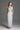 Grey Silk Taffeta Midi Column Dress With Square Neck And Mini Bow Detail - IHF STUDIO