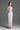 Grey Silk Taffeta Midi Column Dress With Square Neck And Mini Bow Detail - IHF STUDIO