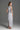 Grey Silk Taffeta Midi Column Dress With Square Neck And Mini Bow Detail - IHF STUDIO