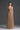 Dark Beige Vine Guipure Lace V-Neck Midi A-Line Dress With Draped Details And Two Mini Bows (Copy) - IHF STUDIO