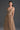 Dark Beige Vine Guipure Lace V-Neck Midi A-Line Dress With Draped Details And Two Mini Bows (Copy) - IHF STUDIO
