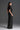 Black Vine Guipure Lace And Taffeta Column Dress With Draped Bow Detail - IHF STUDIO