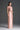 Light Pink Vine Guipure Lace And Taffeta Column Dress With Draped Bow Detail - IHF STUDIO