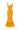 Orange Floral Garden Non-Sleeves Mermaid Midi Dress