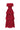 Red Floral Garden Lace Maxi A-line Dress With 3-tiered U-Neck