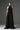 Black Floral Garden Lace Maxi A-line Dress with Halter neck and Waist Cut-Out back