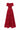 Red Floral Garden Lace Maxi A-line Dress With U-neck