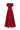 Red Floral Garden Lace Maxi A-line Dress With U-neck