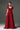 Red Floral Garden Lace Maxi A-line Dress With U-neck