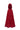 Red Floral Garden Lace Maxi A-line Dress with Halter neck and Waist Cut-Out back