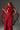 Red Floral Garden Lace Maxi A-line Dress with Halter neck and Waist Cut-Out back