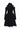 Black Floral Vine Lace Mini Mullet Dress With Halter Neck And Long Sleeves