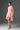 Light Pink Floral Vine Lace Mini Mullet Dress With Halter Neck And Long Sleeves